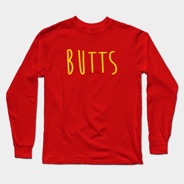 Butts Long Sleeve T-Shirt by lyndsayruelle